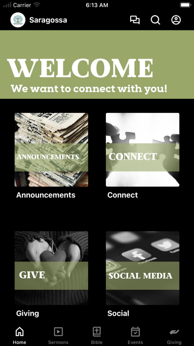 Saragossa Church App iPhone screenshot