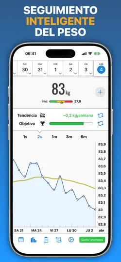 Captura de pantalla de Peso Diario Lite en iPhone 1