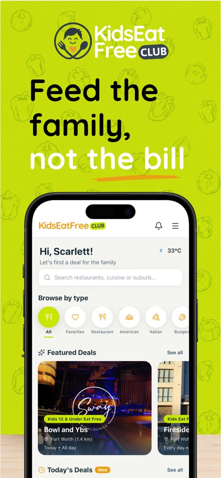 Kids Eat Free Club screenshot 1
