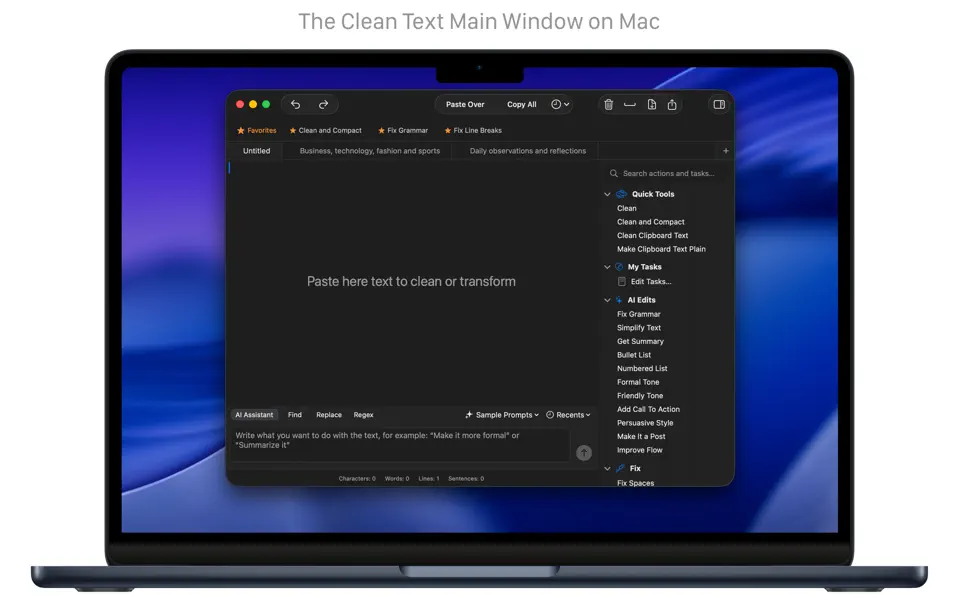 Screenshot 1 of Clean Text