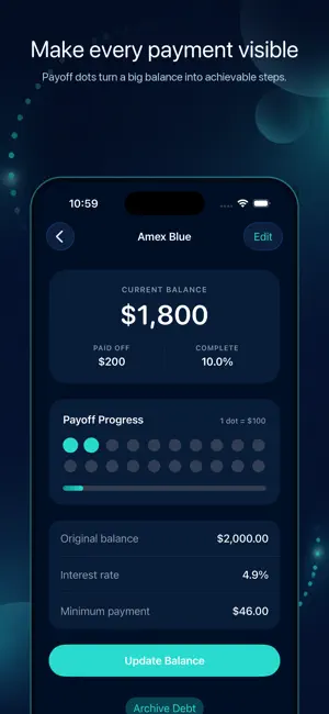 Payoff Dots: Debt Tracker screenshot 1