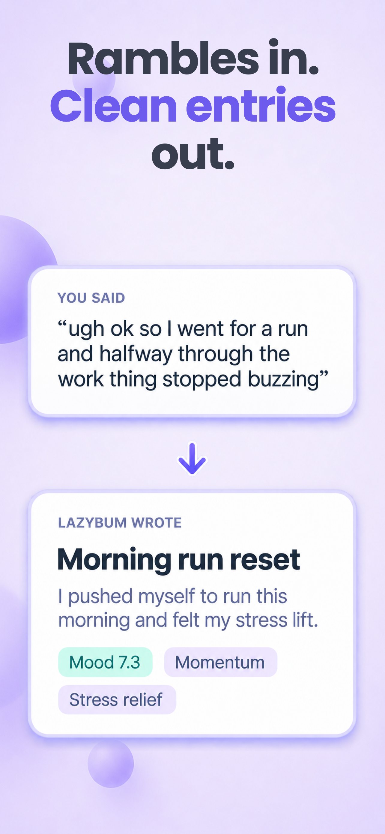 LazyBum: Voice Journal & Diary screenshot 2
