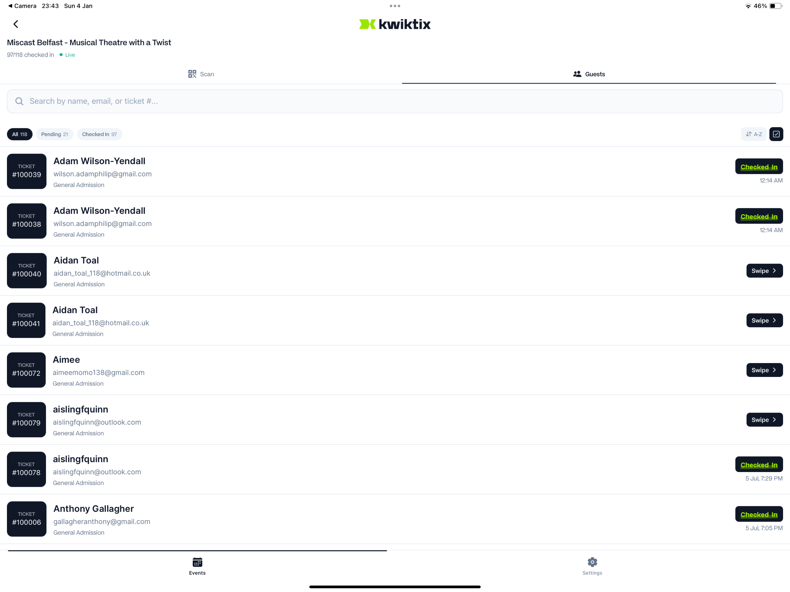KwikTix screenshot 7