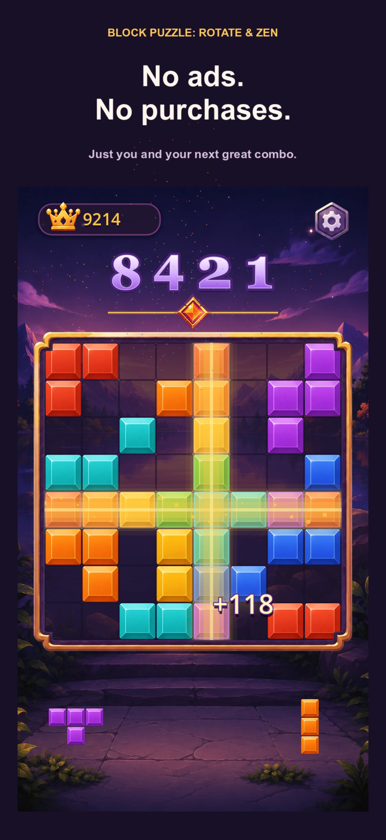 Screenshot 3 of Block Puzzle: Rotate & Zen