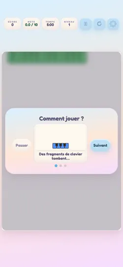 Capture d'écran de Keytris sur iPhone 2