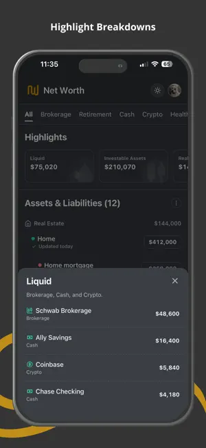 Net Worth Tracker & Projector screenshot 4