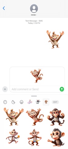 兴奋的猴子贴纸 screenshot
