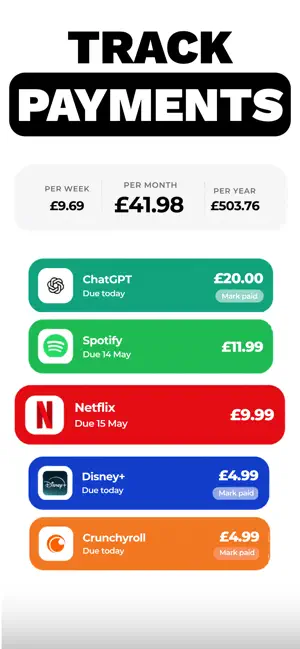 Tally - Subscription Tracker screenshot 1