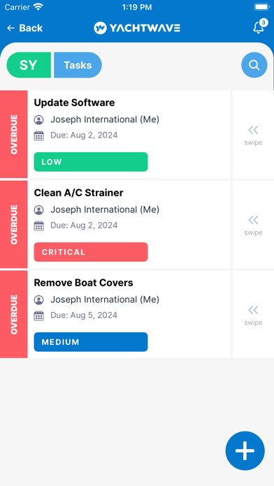 YachtWave - Maintenance App Screenshot