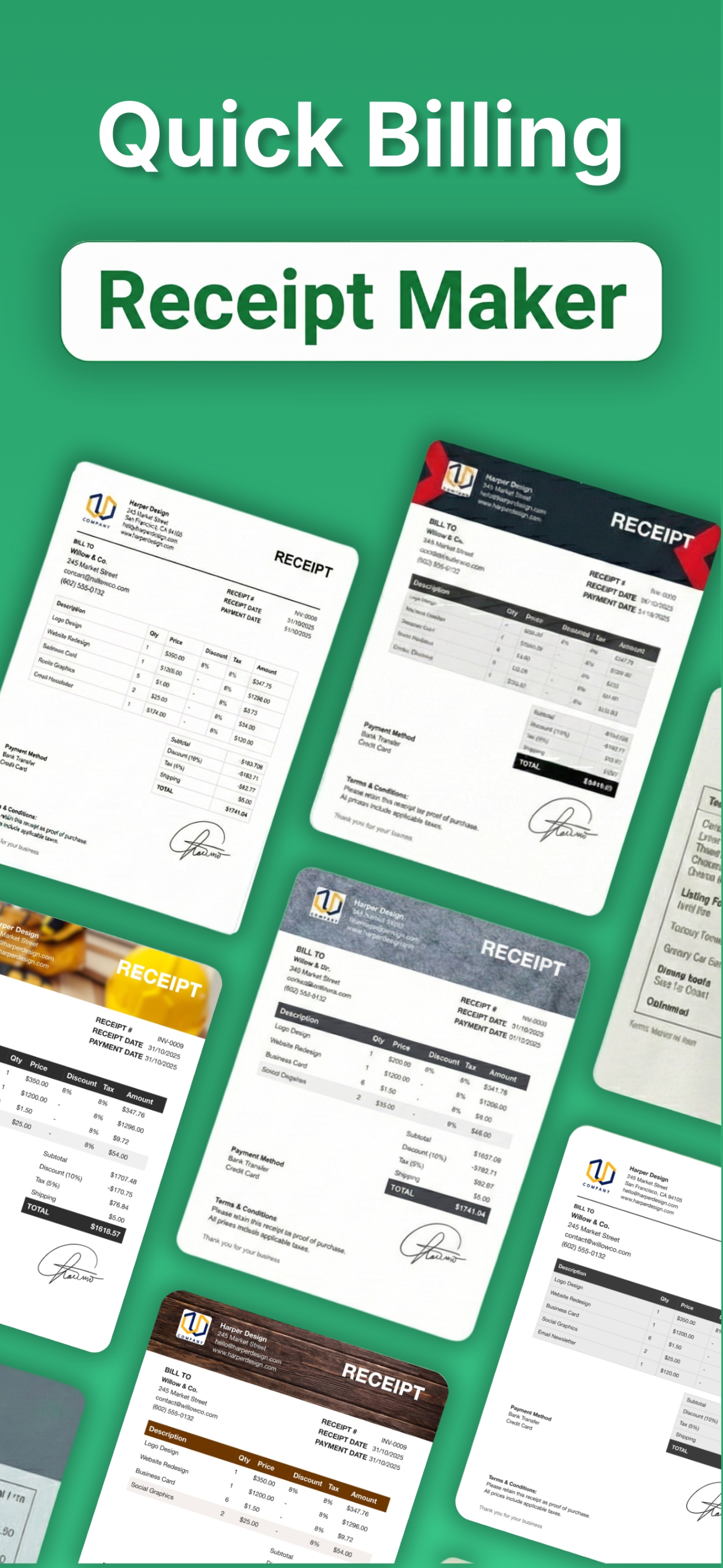 Receipt Maker - Generate Bills