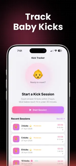 Baby Kicks: Pregnancy Tracker screenshot 2