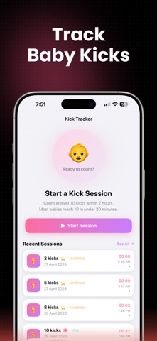 Baby Kicks: Pregnancy Tracker iPhone screenshot