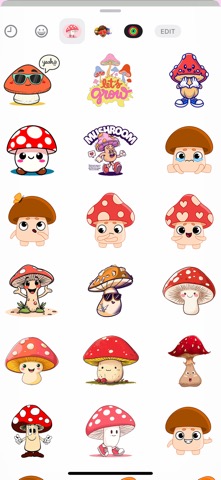 Cute Mushroom Stickersのおすすめ画像2