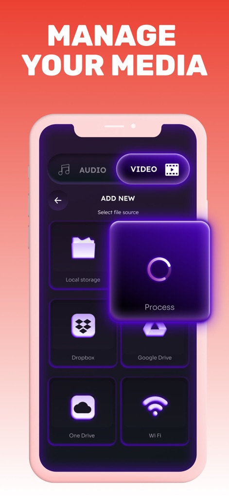 TubeMate: Convert Video To MP3 - Users can conveniently add new media files from various sources, including local storage and popular cloud services like Dropbox and Google Drive.