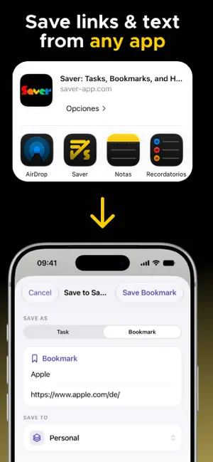 Saver: Tasks, Habits & Links screenshot 2