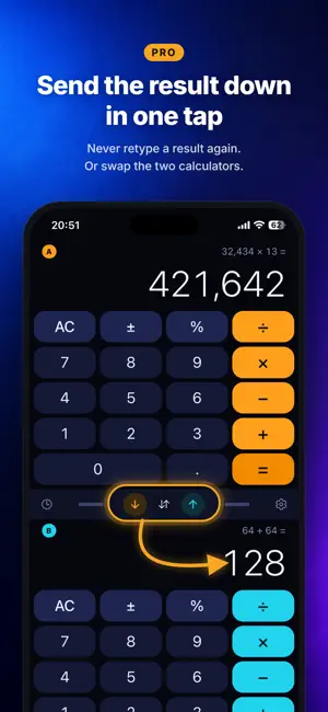 Twin Calc: Two Calculators screenshot 2