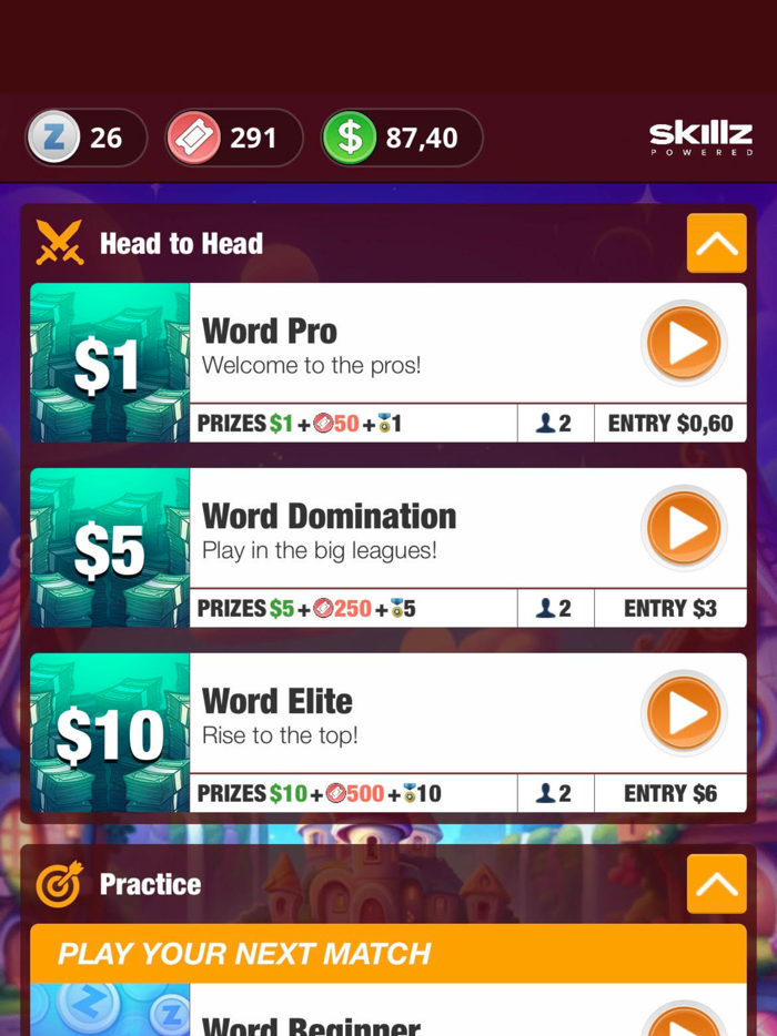 Real Cash Word Search