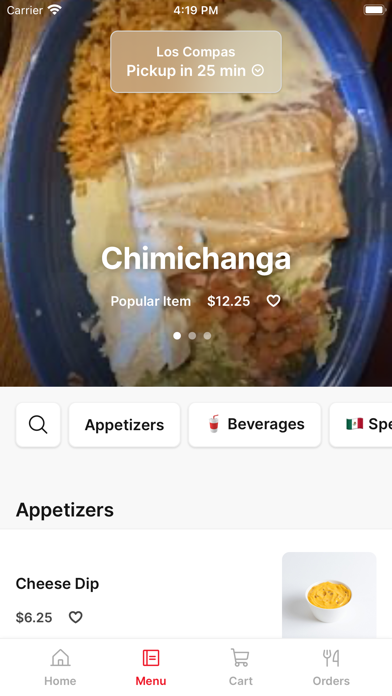 Los Compas iPhone screenshot 2 - Food & Drink app