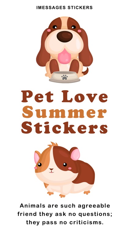 Pets Love  Summer Stickers