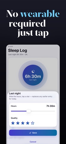 Sleep Log - Hours & Quality Screenshot 3 of 5
