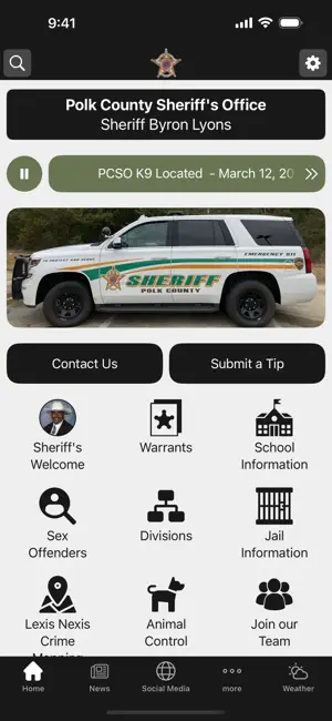 Polk County Sheriff TX screenshot 1