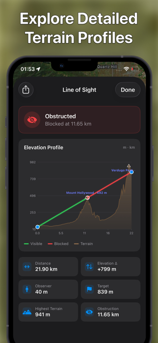 Terrain Profile & LOS Screenshot 2 of 5