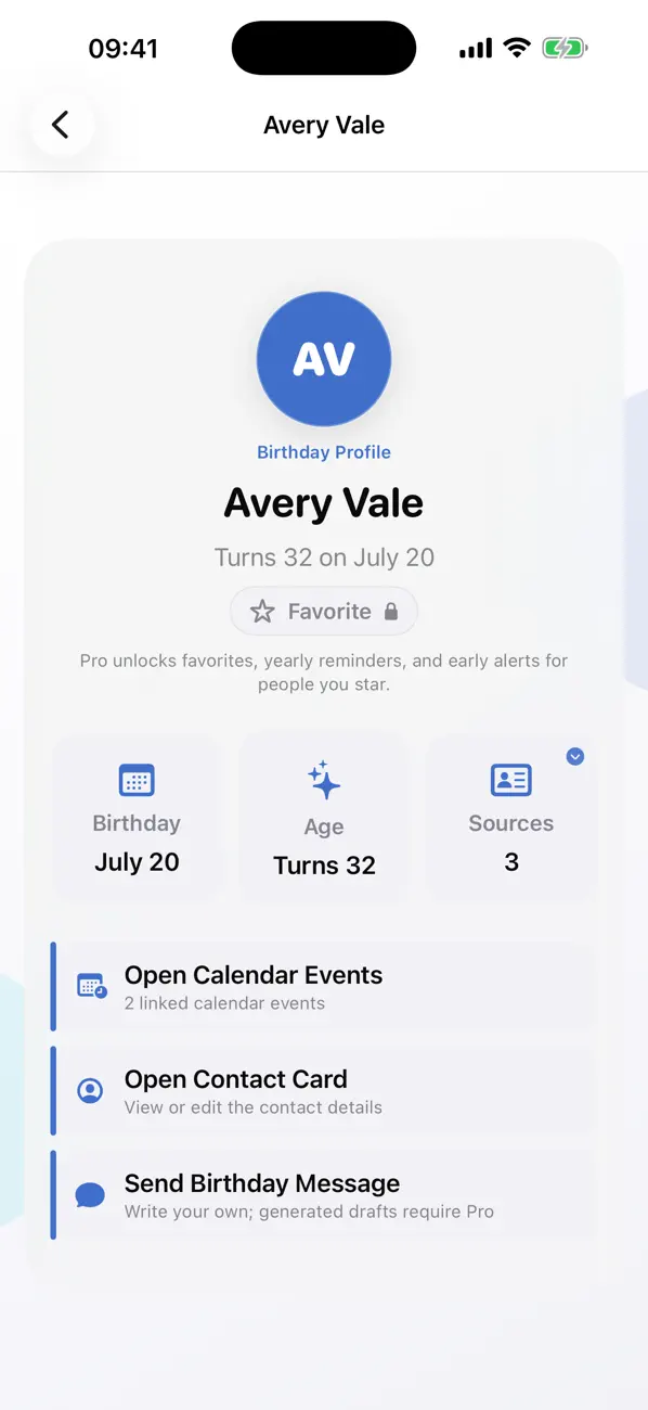 Screenshot #2 pour Today's Birthdays