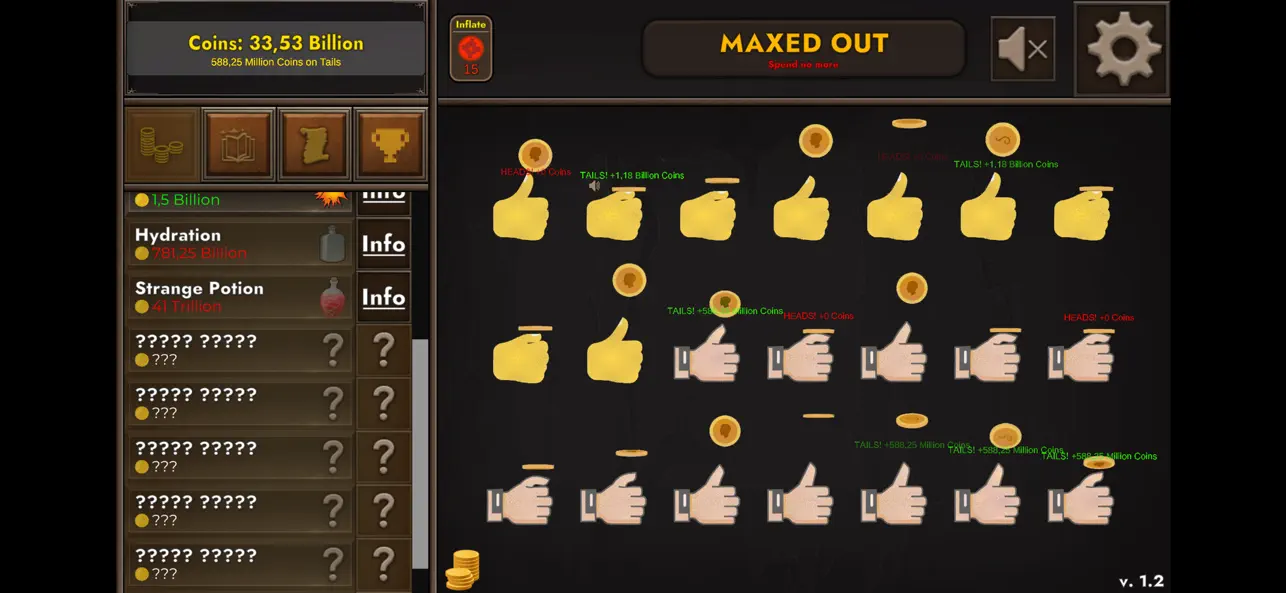 Screenshot #1 pour Coin Flipper - Idle Game