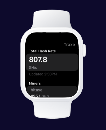 Traxe: Track Bitaxe Hashrate