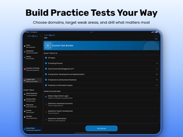 ISACA Certification Exam Prep iPad screenshot