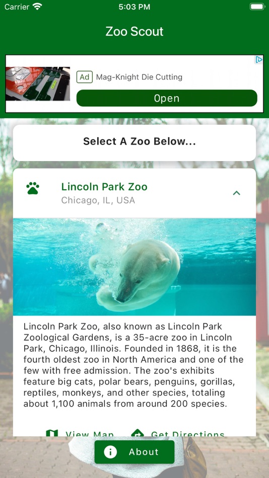 #2. Zoo Scout - Zoo Maps (iOS) By: Ian Grasshoff