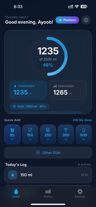 SIP - Hydration Tracker Screenshot 6 of 6