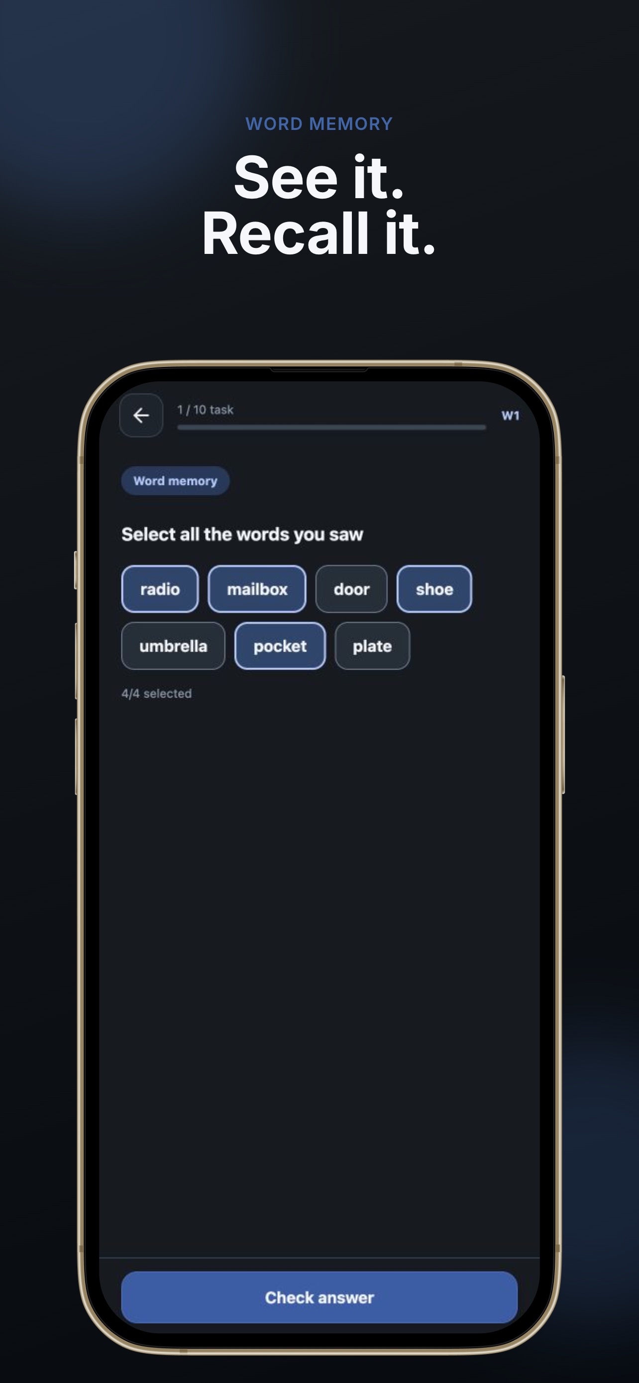 Screenshot 2 of RecallUp: Memory Practice