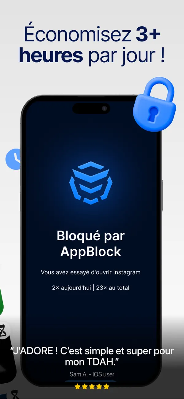 Screenshot #2 pour AppBlock: bloquer des applis