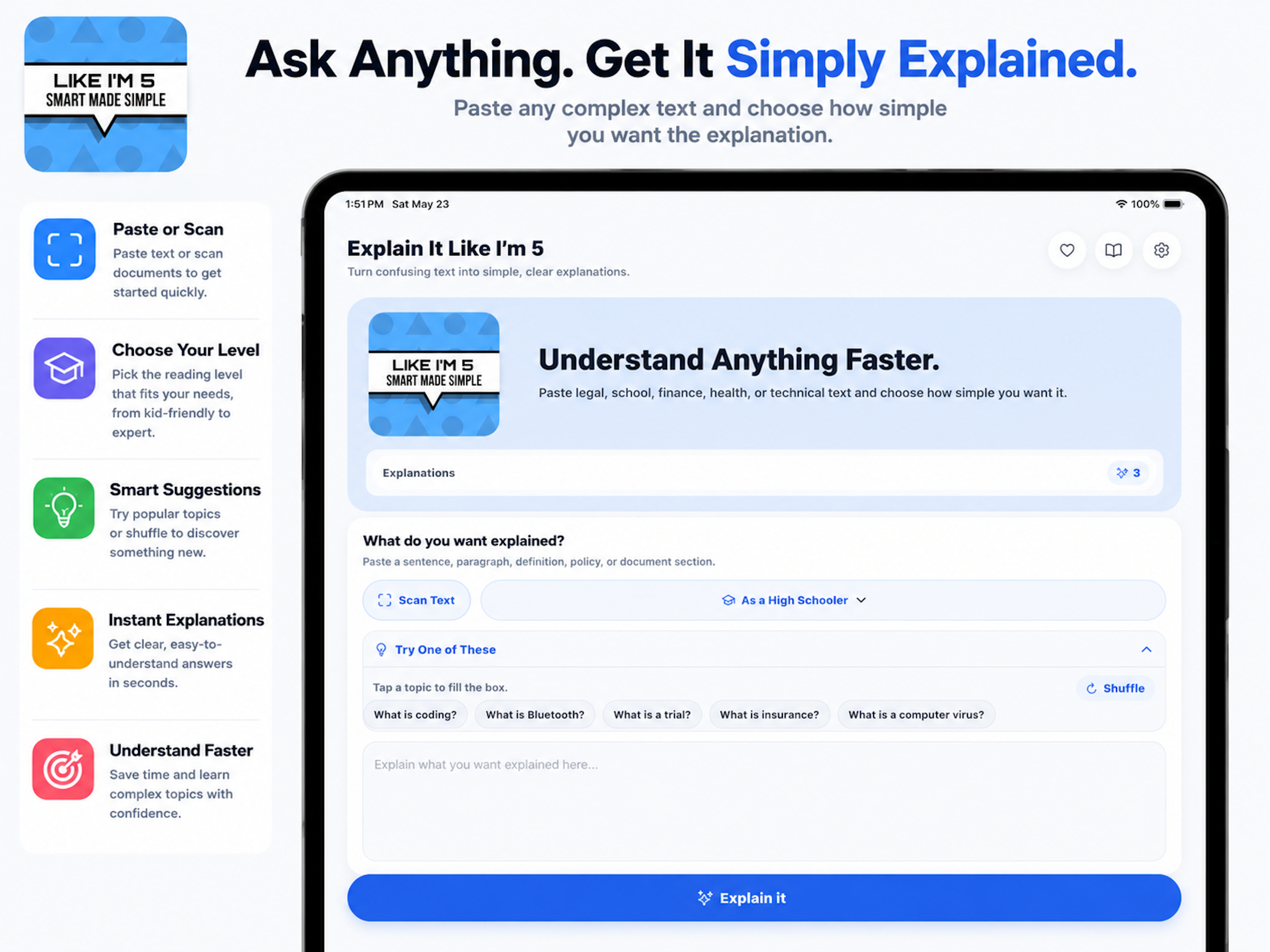 Like I'm 5: AI Simplifier