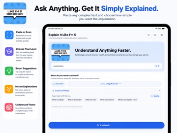 Like I'm 5: AI Simplifier iPad screenshot