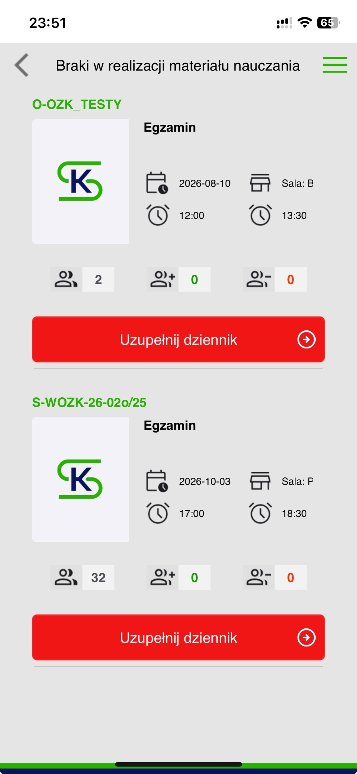 Screenshot 4 of Platforma SkwP dla Wykładowców