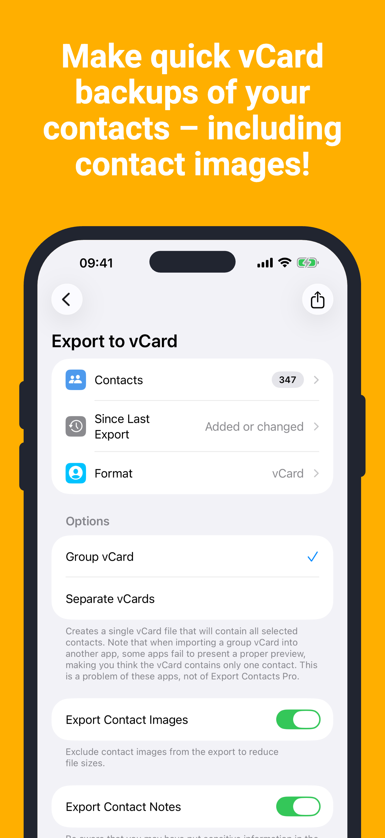 Export Contacts Pro: CSV Excel screenshot 6