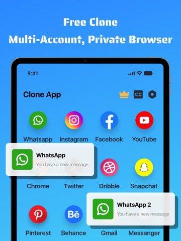 Clone App-Parallel Dual Space™