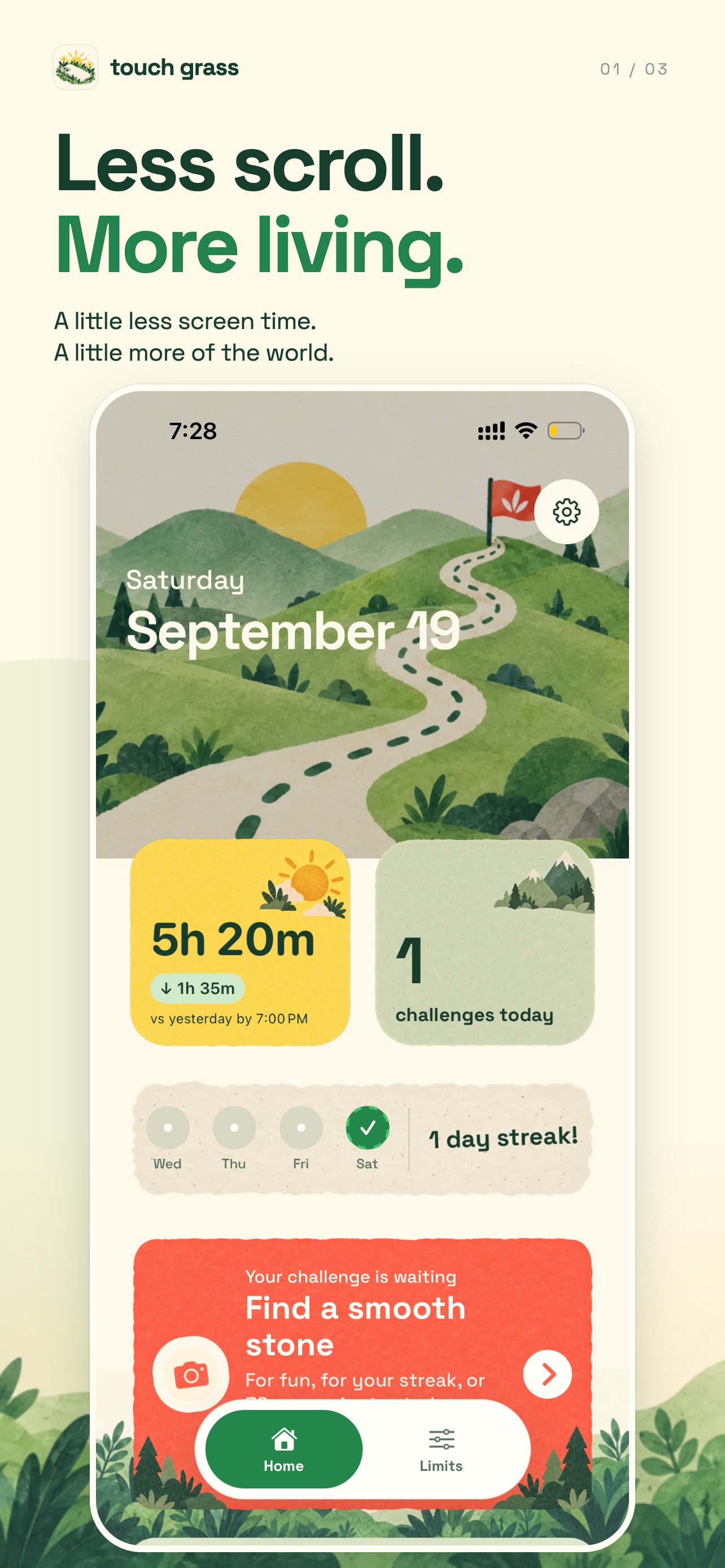 Screenshot 1 of Touch Grass: Earn Screen Time