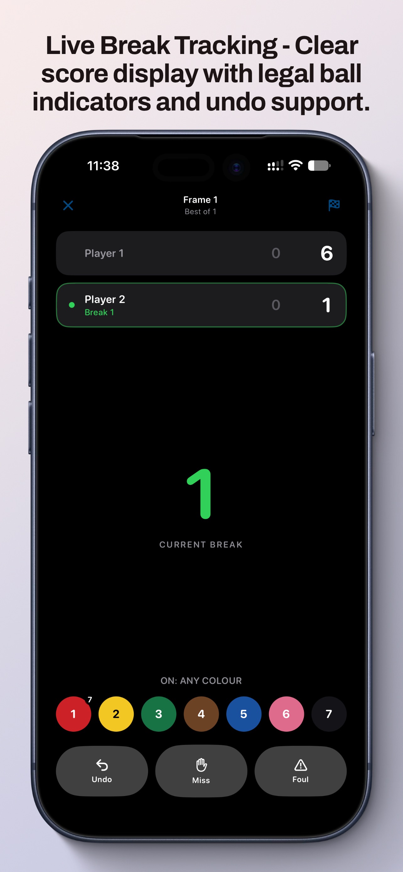 Screenshot 2 of Snooker Scoring & Competitions