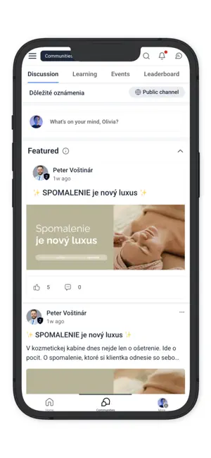 CARICIA komunita screenshot 2