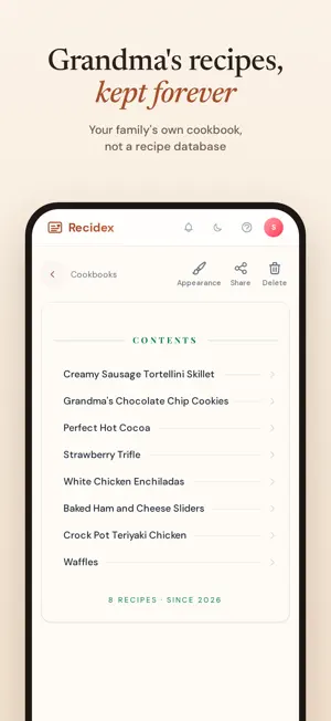Recidex: Family Recipe Keeper screenshot 1