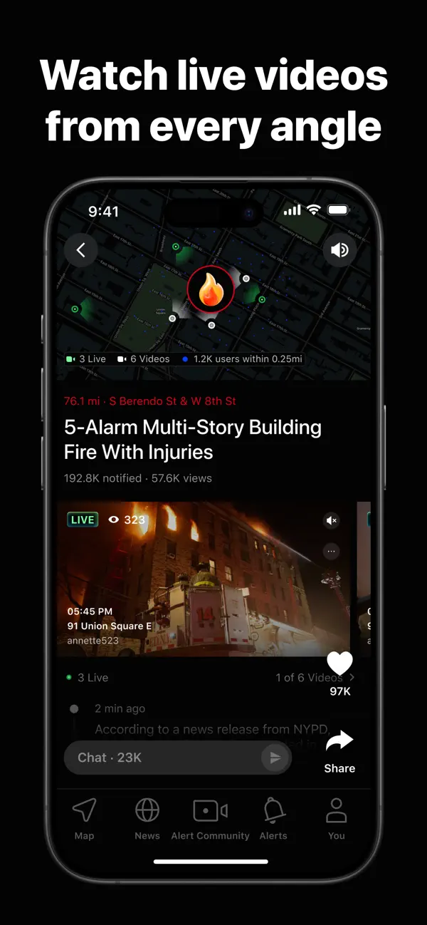#6. Citizen: Safety & Live Video (iOS) By: sp0n, Inc.