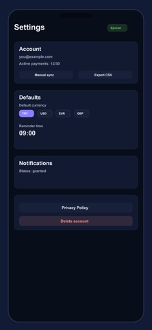 DueBox: Bills & Subscriptions screenshot
