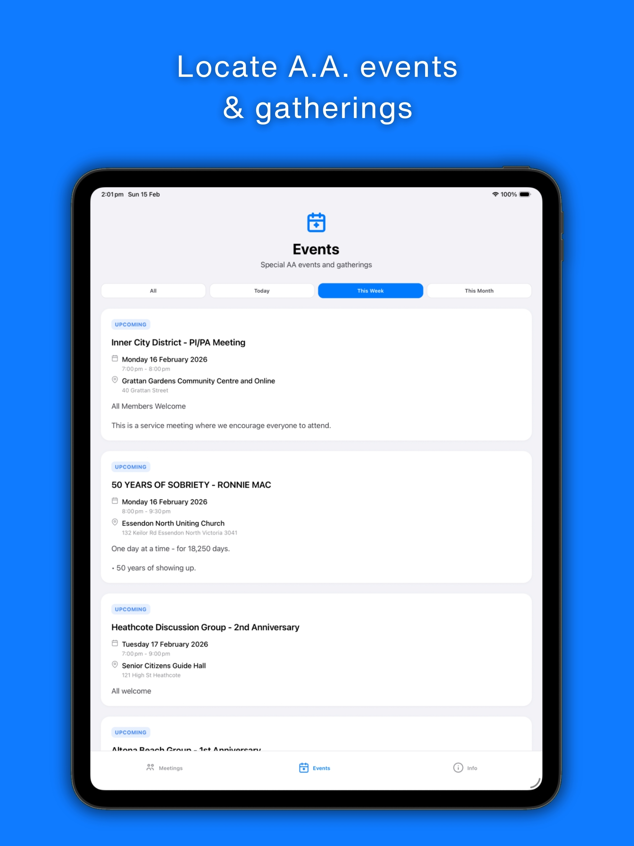 AA Meetings Finder