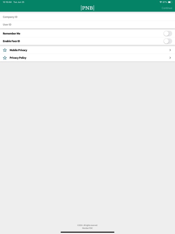 PNB2GOBIZ Mobile Banking iPad screenshot 2 - Finance app