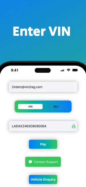 Vin To Reg screenshot 1