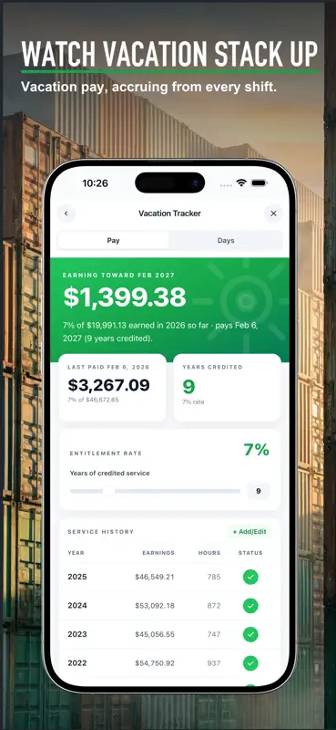 DockBook Longshore Pay Tracker screenshot 7 of 10