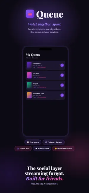 Queue: Watch Together, Apart screenshot 1